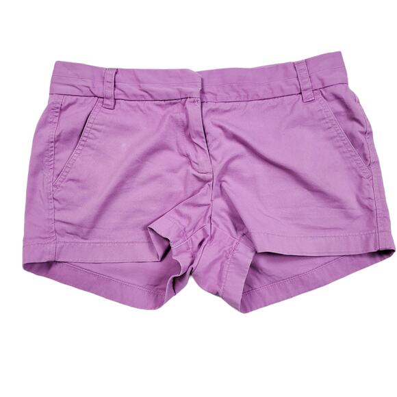J.Crew Womens Classic Preppy Lilac/Lavender Purple Cuffed Chino Relaxed Short 6 - Picture 1 of 9